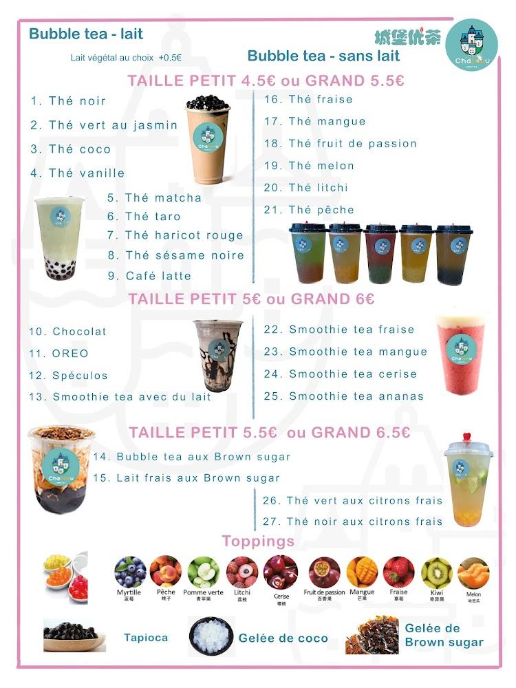 Chateau Bubble Tea - Menu Image 1